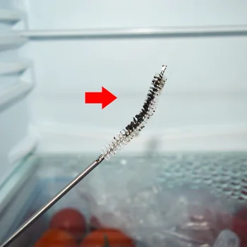 Tīrīšanas birstes ar mīkstiem neilona saru galviņa tīrīšanas drenāžas caurumu ledusskapis