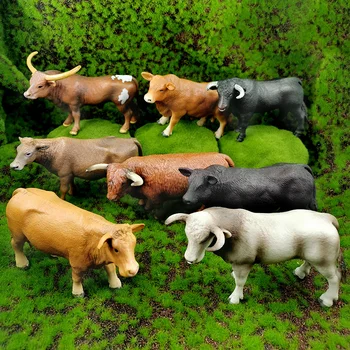 Jaunas Govs Lopu Vērsis Vērsis Simulācijas Lauksaimniecības dzīvnieku modeli rīcības skaitlis, mājas dekoru, zēns, meitene Dāvanu Kids Izglītojošās rotaļlietas bērniem