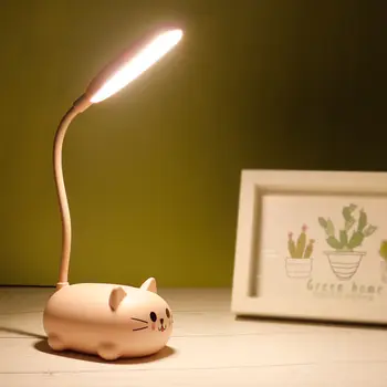 Karikatūra Kaķis, cūka, trusis elk Lampas Uzlādējams LED Galda Lampa USB Nakts Gaisma Bērniem, Dāvanu, Mājas Dekoru Bērniem Mācīties, galda Lampas