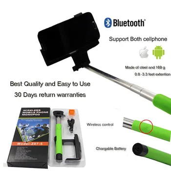 Karstā Z07-5 Bluetooth Selfie Stick Palo Selfie Pagarināt Rokas Self-Portrait Monopod Par Xiaomi Iphone, Samsung Un Huawei