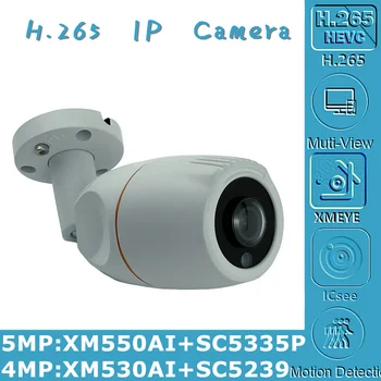 Panorāmas FishEye 5MP 4MP 2592*1944 XM550AI+SC5335P IP Bullet Kamera IP66 Ūdensizturīgs Āra H. 265 Onvif XMEYE CMS IRC P2P