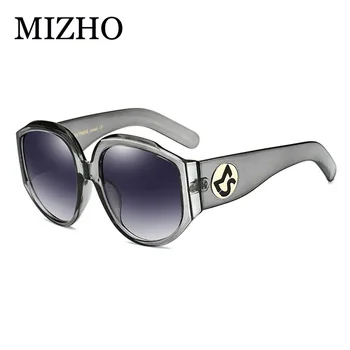 MIZHO Moderns Liels Ovāls Slavenību Saulesbrilles Sieviešu Luksusa Augstas Kvalitātes UV400 īstās krāsas Hip Hop Mens Korejas Glāzes Mujer Retro