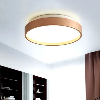 Mūsdienu minimālisma kārta guļamistaba griestu lampa Ziemeļvalstīm vienkāršu LED griestu lampas hotel guļamistaba RC aptumšojami griestu gaismas