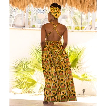 Āfrikas Drēbes 2020. Gadam Drēbes Africaine Modes Gara Kleita Sadalīt Āfrikas Kleitas Sievietēm Dashiki Drukāt DIY Pārsēju bez Piedurknēm