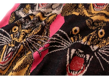 Šiks Skrejceļa Vilnas Džemperis 4 Leopard Žakarda Ģeometriskā Raibs Ziemas Topi Adīt Džemperi Jaunums Sievietēm 2018 Jauno Dizaineru Džemperis