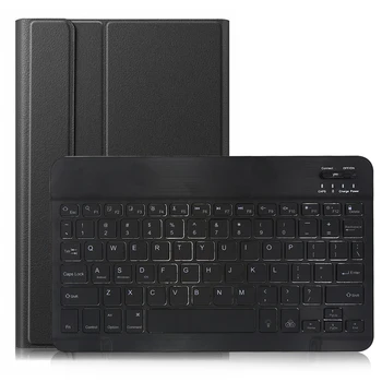 Backlit Bluetooth Keyboard Case For Samsung Galaxy Tab 10.1 collu 2019 SM-T510 SM-T515 Zīmuļu Turētājs, Ādas Tastatūra Segums