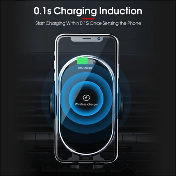 Vothoon 10W Qi Bezvadu Turētājs Auto Lādētājs Samsung S10 S9 iphone 11Pro 8 Ātru Bezvadu Lādēšanas Gaisa Vent Mount Tālruņa Turētājs