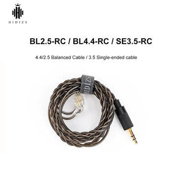 HIDIZS Līdzsvarotu Kabeļu BL2.5-RC BL4.4-RC Līdzsvarotu Kabeļu SE3.5-RC, melns Vienu kabeli, kas noslēdzās ar 2Pin 0.78 mm, kas izgatavoti par MS1 MS4