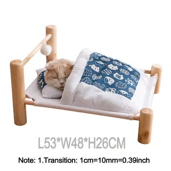 Pet sauļošanās krēslu Kaķis Gulta Noņemams guļammaiss Guļamtīkls Koka Ziemā Silts kaķēns Kaķi Mājā Mājdzīvnieki Gultas Maziem Suņiem Dīvāns Mat suppli