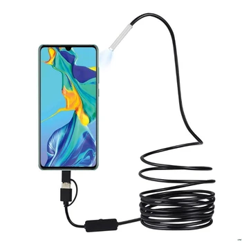 USB Endoskopu 3 in 1 Borescope 3.9 mm Ultra Plānas Ūdensizturīgs Kameru, Micro USB un C Tipa Android Tālrunis Windows PC, Mac,
