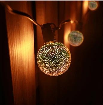 E27 LED Spuldzes 3D Ziemassvētku Uguņošanas Nakts Lampas A60 ST64 G95 G125 A60 Kāzu Jaunā Gada Brīvdienu Puse Telpu Dekorēšana