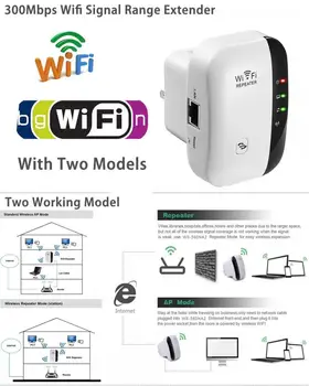 Bezvadu WiFi Repeater Wifi Extender 300Mbps Wifi 802.11 Repeater Wireless-N AP Signālu Diapazons Paplašinātājs Pastiprinātājs Piekļuves Punkts