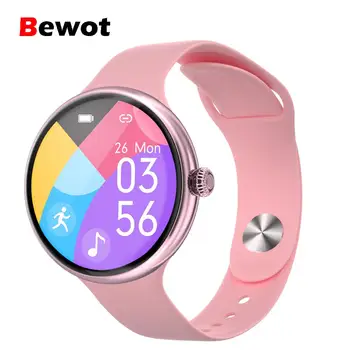 Bewot Sieviešu Bluetooth Zvanu 4GB Rom Mūzikas Smart Skatīties Pilnu Touch Sieviešu Fizioloģisko Ciklu, Sirdsdarbības Ātrums, asinsspiediens Smartwatch