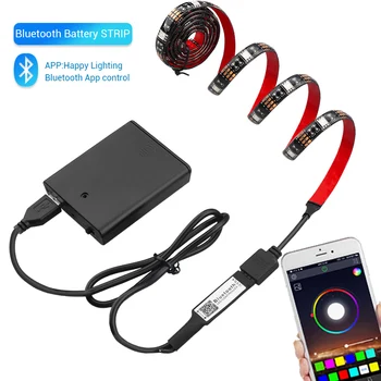 Led Lentes RGB Gaismas 5V Bateriju Darbināms USB Led Lentes Bluetooth Sloksnes / 17 Taustiņu RF Tālvadības velosipēdu,TV, skeitborda, Dekoru Apavi