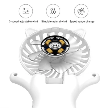 Korekcijas Mini Vasaras Puses, Bez Kakla Siksniņa Karājas USB Dzesēšanas Ventilatora Gaisa Dzesētāja Humanizēts dizaina justies ērti
