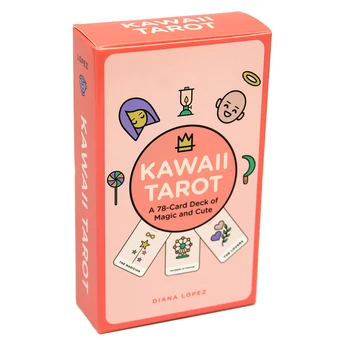 Kawaii 78 Tarot Karti Klāja Burvju un Gudrs Kartes PDF Ceļvedis Apskatiet savu nākotni kawaii stilā, ar cutest tarot klāja