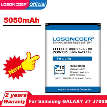 LOSONCOER 5050mAh EB-BJ700BBC Akumulators Samsung GALAXY J7 J7008 J700F SM-J7008 J7000 J700 ON7 G6000 Akumulators
