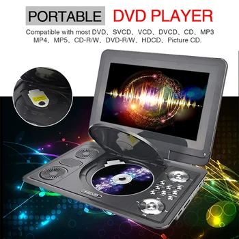 13 collu HD Portatīvo DVD Atskaņotāju, Mobilo Ciparu Multivides Atskaņotājs, TV EVD Radio MPEG MPEG4, VCD SD Karti un U diska spēlēt