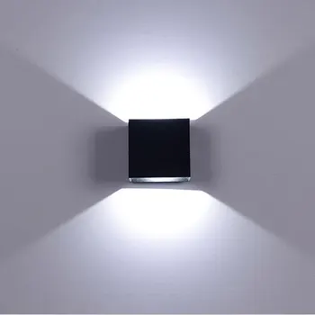 6W Laukumā Aptumšojami LED sienas lampa dzelzceļa projekta lampada LED Alumīnija zemapmetuma gultas istabā, guļamistabā sienas lampas mākslas baltu ķermeņa