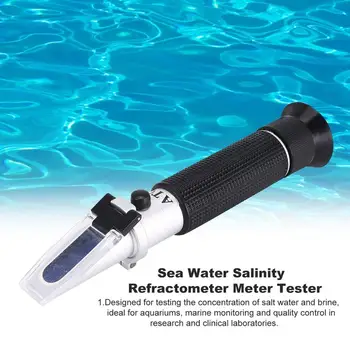 0~10% Salimeter Mērījumu Dual Mēroga Jūras Ūdens Sāļums Refraktometru Metru Rīku, lai Akvārijs Jūras ūdens Monitorings