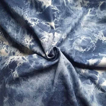 Labu Kaklasaites krāsota Kokvilnas Džinsa auduma Vidū Zils Stiept Džinsa Auduma Rakstu Daļa Krāsota Džinsa Šūšanas Materiālu DIY Bikses Apģērbs