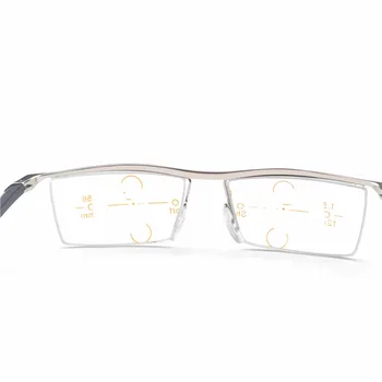 MINCL/Vīriešu tr90 Lasītājs Netālu Tālu redzes dioptrijas 2018 Saprātīga attāluma dual progresējoša multifokāla brilles ar kasti FML