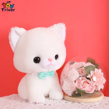 Plīša Japāna Laimi Kaķis Laimīgs, Rozā balts Kaķiem Kitty Rotaļlietas Pildījumu Lelle, Baby Kids Meitene Dzimšanas dienas Dāvanu, Mājas Dekoru Triver Piliens Kuģis