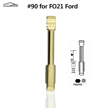 10PCS/daudz Auto Tālvadības Atslēgu Asmens Ford Mondeo Modificētu Flip Taustiņu Tālvadības Apvalks Asmens Nomaiņa Metāla Tukšu Neslīpēts FO21 5.0