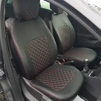 Par Lada Vesta sedans 2016-2020 GW. Modelis sēdekļu pārvalki izgatavoti no eko-ādas [modelis Turīnas rhombus eco-āda]