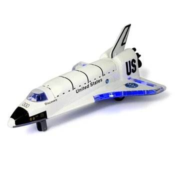 Sakausējuma Space Shuttle Die Cast Kosmosa Kuģi, Kosmosa Plaknē Kosmosa Modelis 19.5 cm Garums ar Gaismu, Mūziku, Bērniem Rotaļlietas