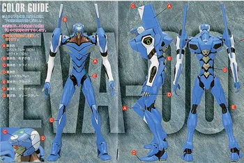 Sākotnējā BANDAI Gundam HG 004 Zilā EVA-00 Ver. KOMPLEKTS Evangelion Anime Samontēti Robots Modelis Bērniem Rīcības Attēls Rotaļlietas Halloween Dāvanu