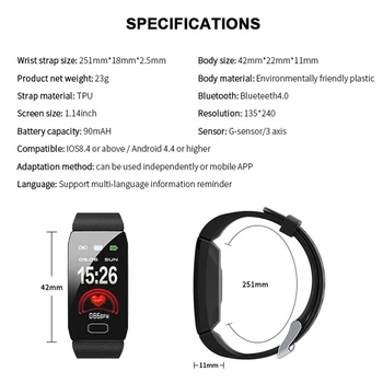 WEI01 Multicolor Maināmas Siksniņas Smart Aproce Ar Fitnesa Tracker Monitors Smart Joslā, asinsspiediens, Sirdsdarbības Smartband