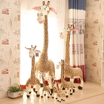 Simulācijas Madagaskara Žirafe Plīša Rotaļlietas Pastāvīgā Meža Dzīvnieku Izsmalcinātu Modeļiem Gudrs Vārda Gultas Spilvens Bērniem Spilvens