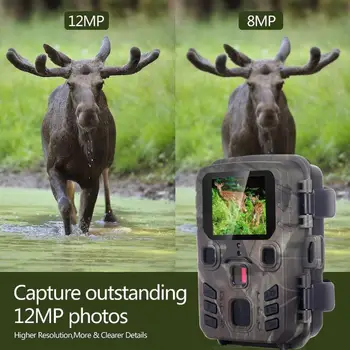 NOZAKI Jaunu Mini Trail Camera Medības Spēle 12 mp izšķirtspēja 1080P Āra Savvaļas Skautu Medību Kamera ar PIR Sensors 0.45 Ātri Sprūda s