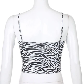 Iamhotty Y2K Zebra Drukāt Harajuku Kultūraugu Top Sievietes Raibs Mežģīņu Piedurknēm Melnā Sexy Topi Dāmas Vintage Estētisko Drēbes Tee