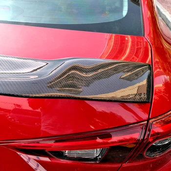 Auto Bagāžnieka Spoilers Oglekļa Šķiedras Auto Aizmugurējā Bagāžnieka Spārna R Stilu Pielāgot Piederumi Spoilers Priekš Mazda 3 Axela-2017