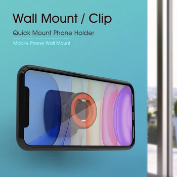 Universāls Mobilā Tālruņa Turētājs Kandidēt iPhone11 8 X Sienas Quick Mount Clip Portatīvo Līmi Lādētāju Stāvēt Android Tālrunis