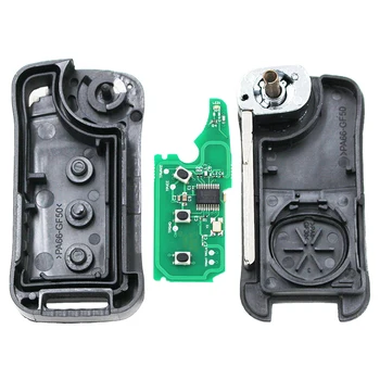 Tālvadības Atslēgu Fob 3 Pogu 315MHz/433mhz par Porsche Cayenne, 2004. - 2011. gads ar ID46 čipu Neslīpēts HU66 asmens