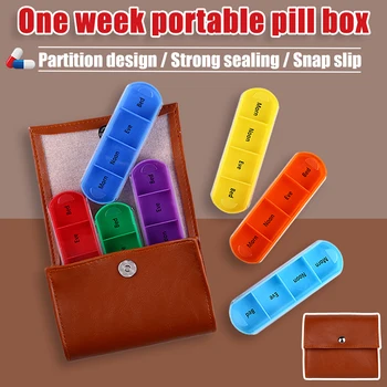 28 Tīkli Nedēļas 7 Dienas Portatīvo Medicīna Lodziņā Pill Box Tablete Organizators Gadījumā Tvertnes Gadījumā, Seifs Medicīna Kaste Pārnēsāšanai