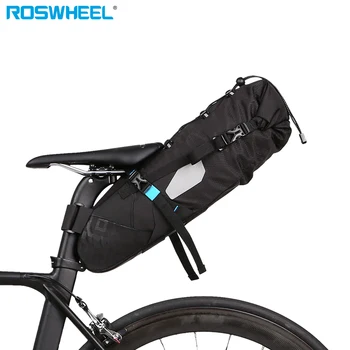 ROSWHEEL velosipēdu ūdensizturīgs seglu soma mtb velosipēdu soma aizmugurējā sēdekļa soma pannier cikla velo somas piederumi 10L