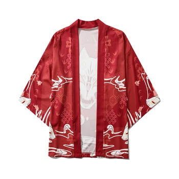 Kimonos Vīriešiem Japāņu Kimonos Tradicionālo Vīriešu Kimono Jaka Vīriešiem Harajuku Streetwear Samurai Vīriešu, Sieviešu, Vasaras, Pludmales Kimono