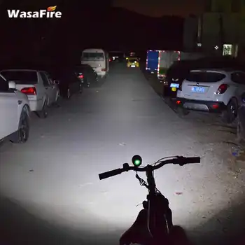 WasaFire Jaunu 1800lm XML T6 LED Velosipēdu lanterna velosipēdu Lukturi, Lukturu Lampas Gaismas Lukturīti 6400mAh akumulatora farol velosipēds gaismas