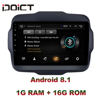 IDOICT Android 9.1 Auto DVD Atskaņotājs, GPS Navigācijas Multimediju JEEP Renegade Radio 2016-2017 auto stereo wifi