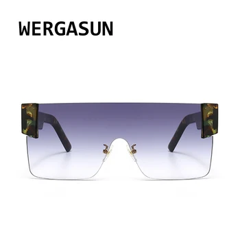 WERGASUN Klasika Vintage Laukumā Saulesbrilles Sieviete Lielgabarīta Saulesbrilles Sievietes/Vīrieši Retro Saulesbrilles Lentes De Sol