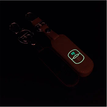 ZAD Jaunas Ielidošanas 2 3 Pogas, Gaismas Āda Automašīnu Atslēgu uz lietu par MAZDA 2 3 6 M3 M6 CX-5 CX-7 smart Auto atslēgu, kas spīd tumsā