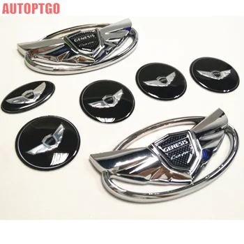 Car Styling, 3D Ārējie Logo, Emblēmas, Emblēmu Uzlīme Par Hyundai Genesis Coupe 2010-2016 Priekšā/Aizmugurē/Stūre/Rumbas Vāciņu