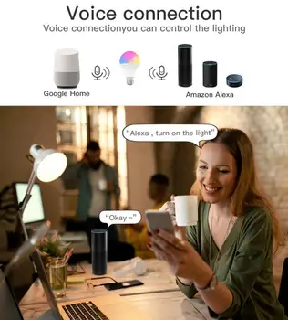 15W, RGB Wifi Spuldzes E27 Multicolor Smart Spuldzes Laiks Balss Google Palīgs Attālināti Kontrolēt Alexa Lampas