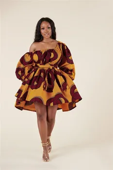ISAROSE Āfrikas Kleitas Sievietēm Dashiki Print Drēbes Bazin Broder Riche High Street Lielgabarīta Izlīdzināšanu Īsām Piedurknēm Kleita
