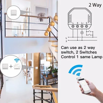 Tuya DIY WiFi LED Reostats Gaismas Slēdzis Universālais Smart Life/Jūsu APP Tālvadības 1/2 Veids, Slēdzis Strādā ar Alexa, Google Home