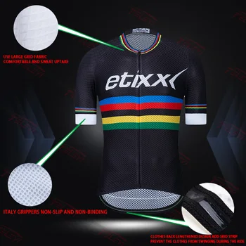 Etixxl 2020. gadam Riteņbraukšana Jersey Pro Komandas AERO Mtb Velosipēdu Apģērbs, Velosipēdu Drēbes Īsā Maillot Roupa Ropa De Ciclismo Hombre Verano